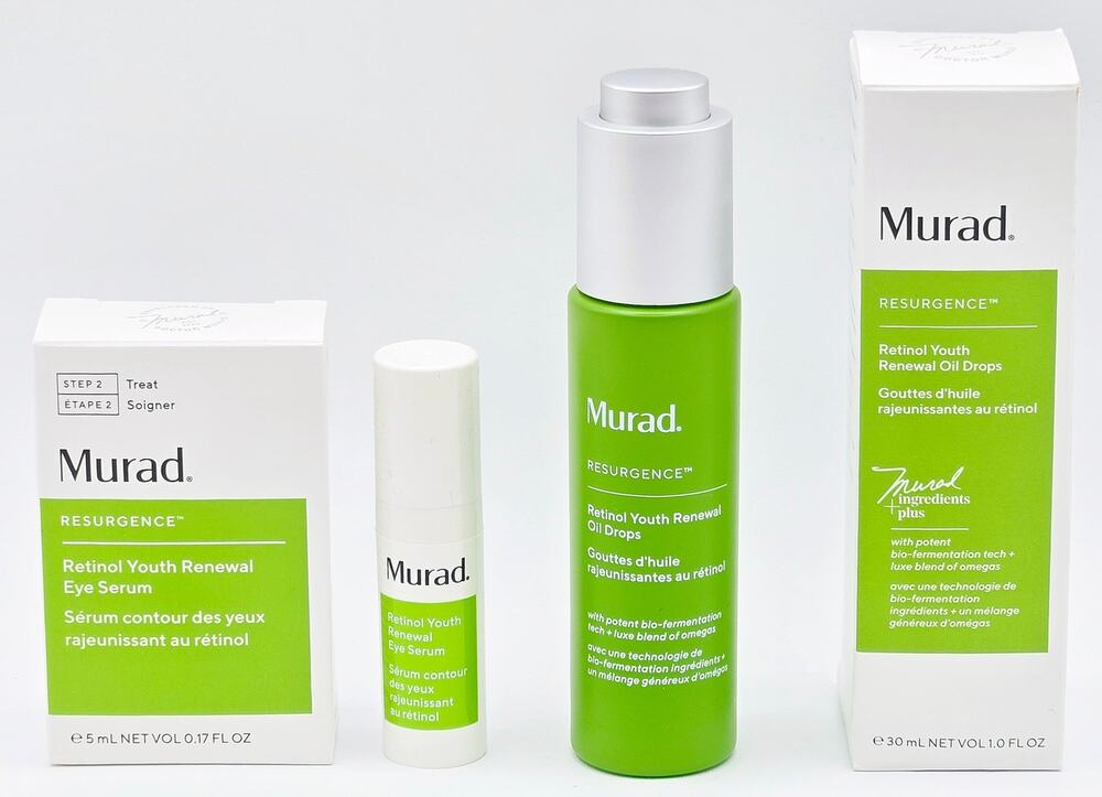 Murad Retinol Youth Renewal Set - Oil Drops 1 fl oz &  Eye Serum .17 fl oz